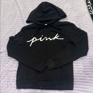 Set Pink Cursive Jacket and Sweatpants